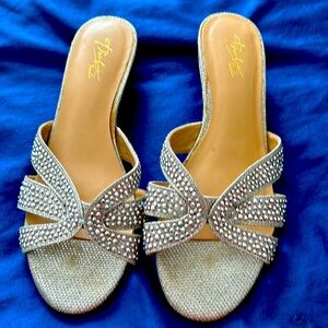 Thalia Sodi silver wedges